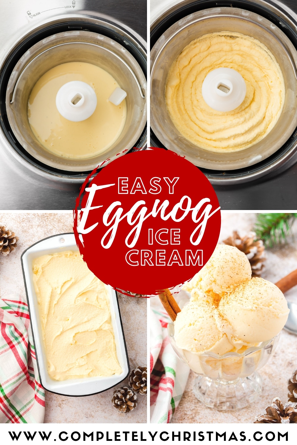 1Ingredient Eggnog Ice Cream Completely Christmas