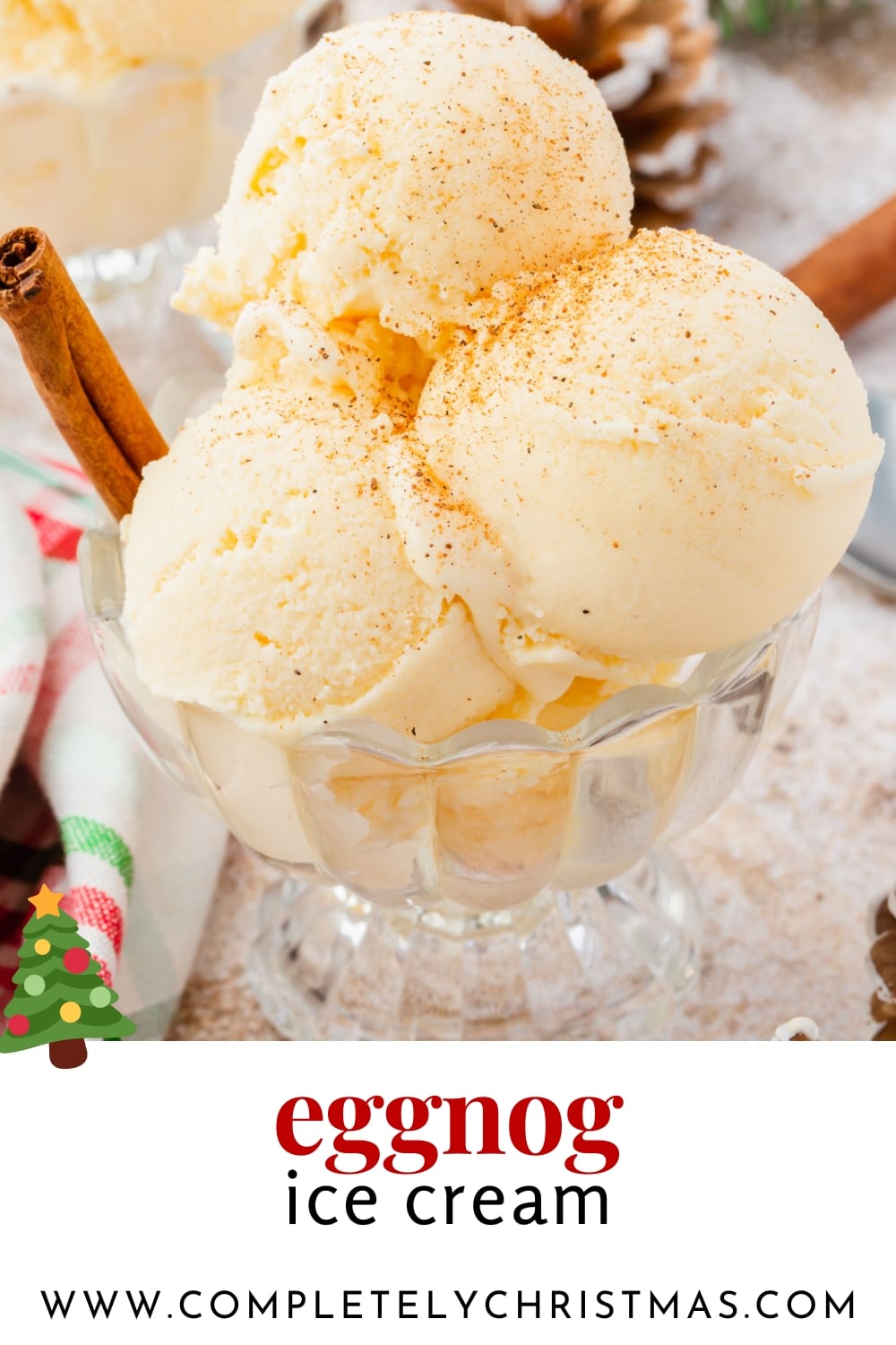 1Ingredient Eggnog Ice Cream Completely Christmas