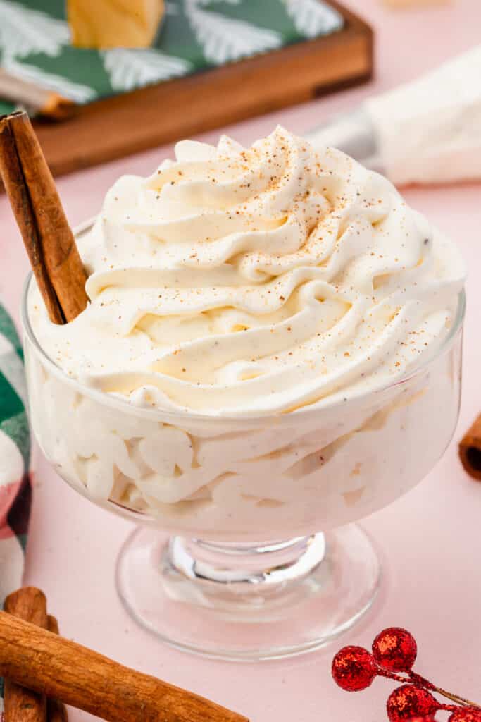 Eggnog Whipped Cream - Completely Christmas